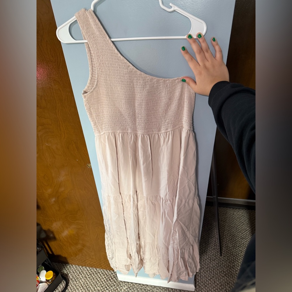 One-Shoulder Cream Dress